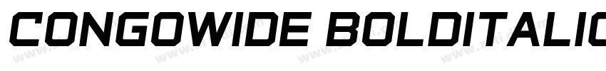 CongoWide BoldItalic字体转换